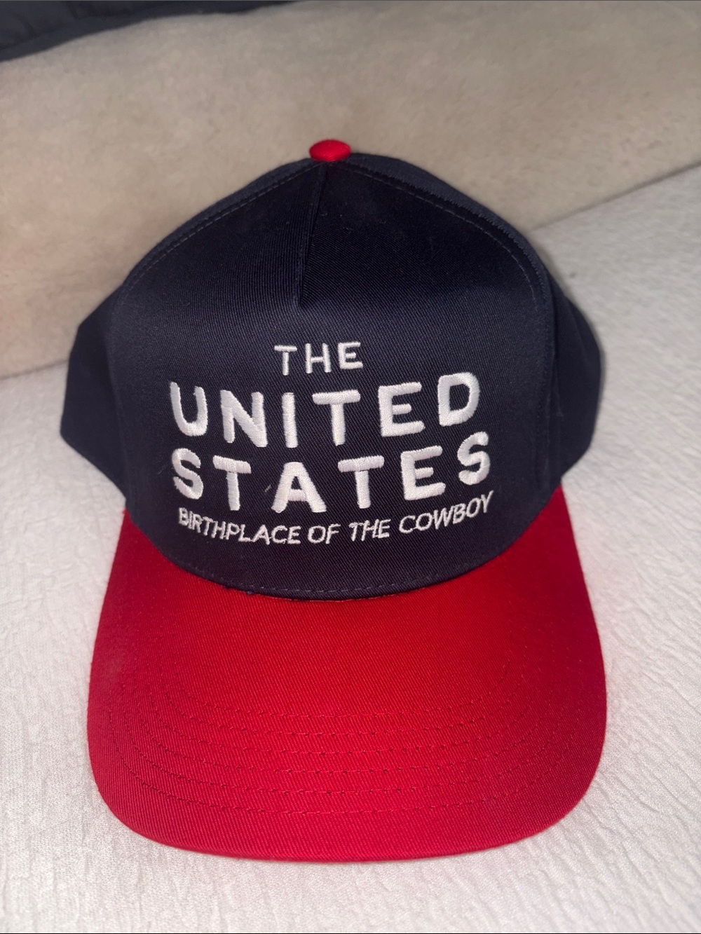 OTTO Navy and Red 'The United States' Embroidered Baseball Cap
